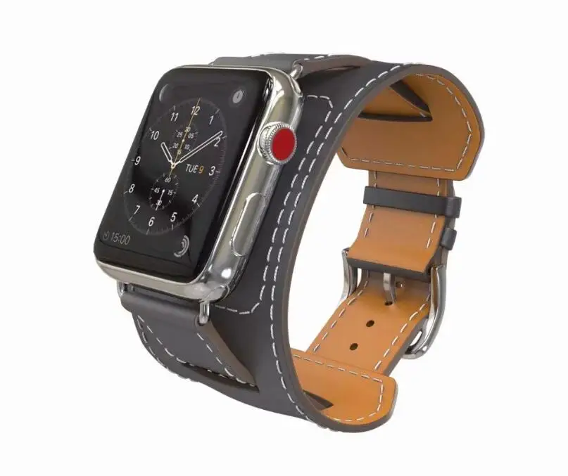 Ремешок из натуральной кожи для Apple Watch Band 38/40/42/44 мм кожаный браслет iWatch se Series