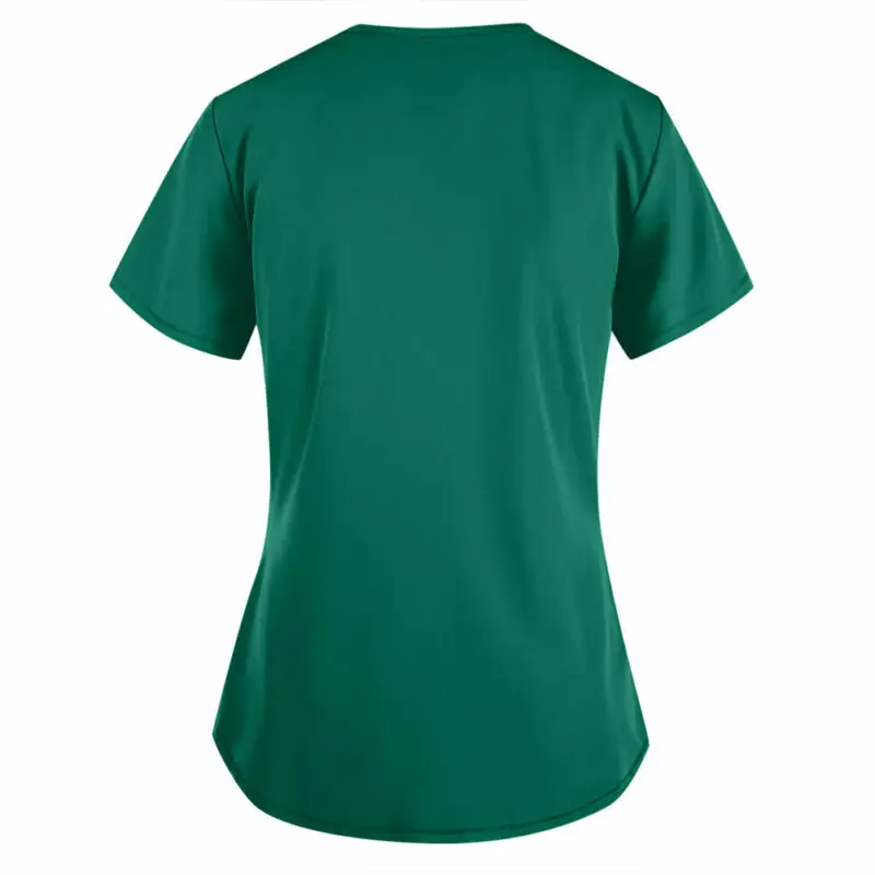 

Women Ladies Short Sleeve V Neck Healthcare Nurse Carer Work Wear Casual Tops