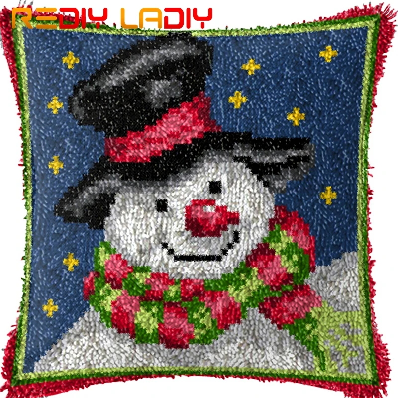 Набор крючков с защелкой Сделайте вашу собственную подушку снеговик ночь