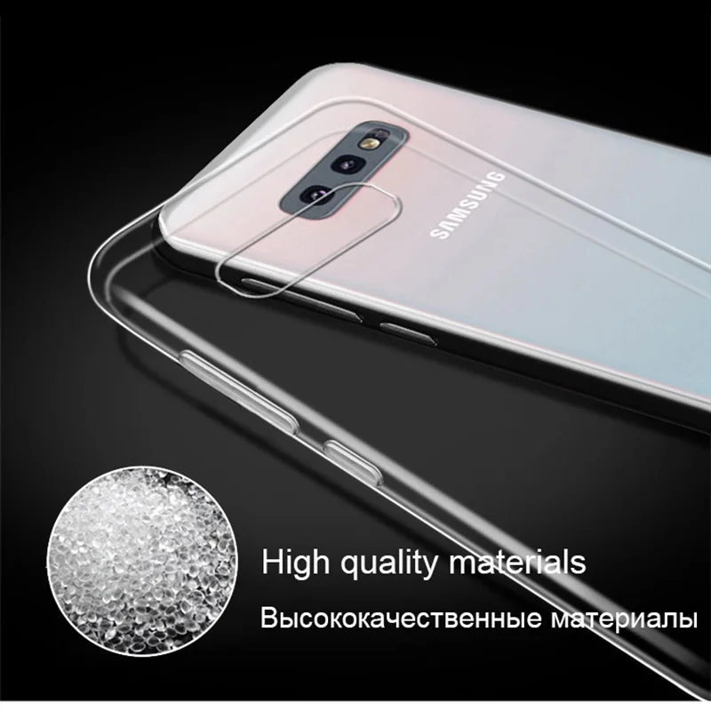 Силиконовый мягкий прозрачный чехол для Samsung Galaxy S5 S6 S7 Edge S8 S9 S10 Lite S20 Plus Ultra Note 5 8 9 10
