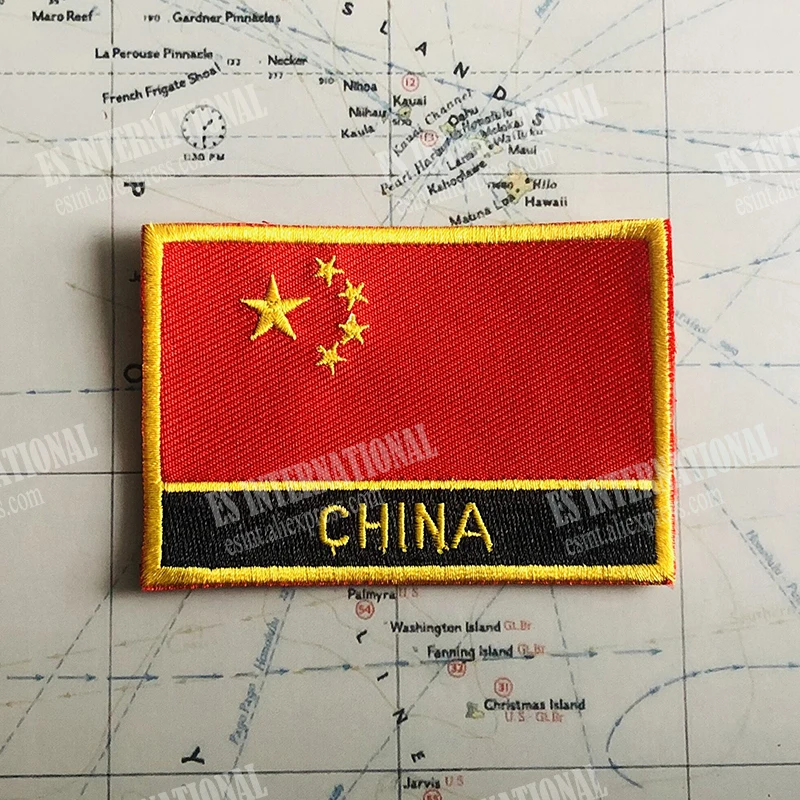 Нашивки с китайским государственным флагом повязка на руку нашивки вышивкой и