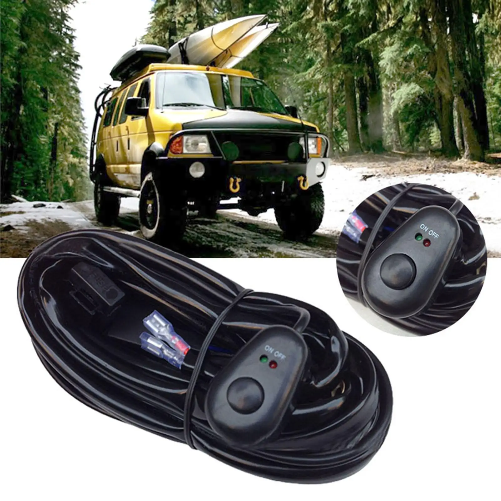

9.84ft AC/DC 12V 3 м 40A авто светодиодный ксеноновые Галогенные Противотуманные фары точечный рабочий светильник набор монтажной схемы Off-радиальн...