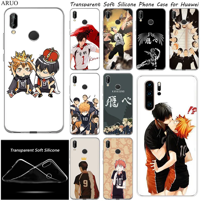 Чехол для телефона huawei Y7 2020 Y3 Y6 Y5 Lite Y9 prime 2019 2018 Аниме Haikyuu Hinata волейбол силиконовый