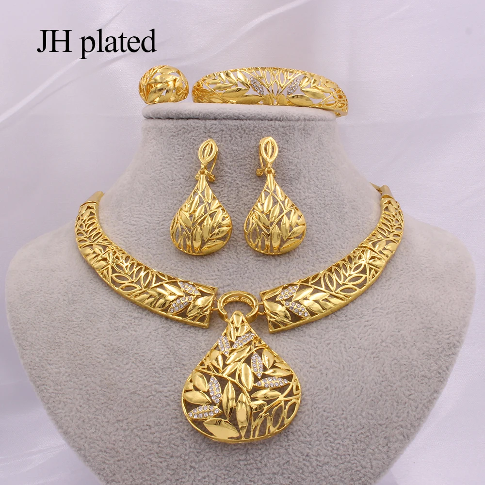 Африканские золотые свадебные ювелирные наборы Дубай индийские подарки для