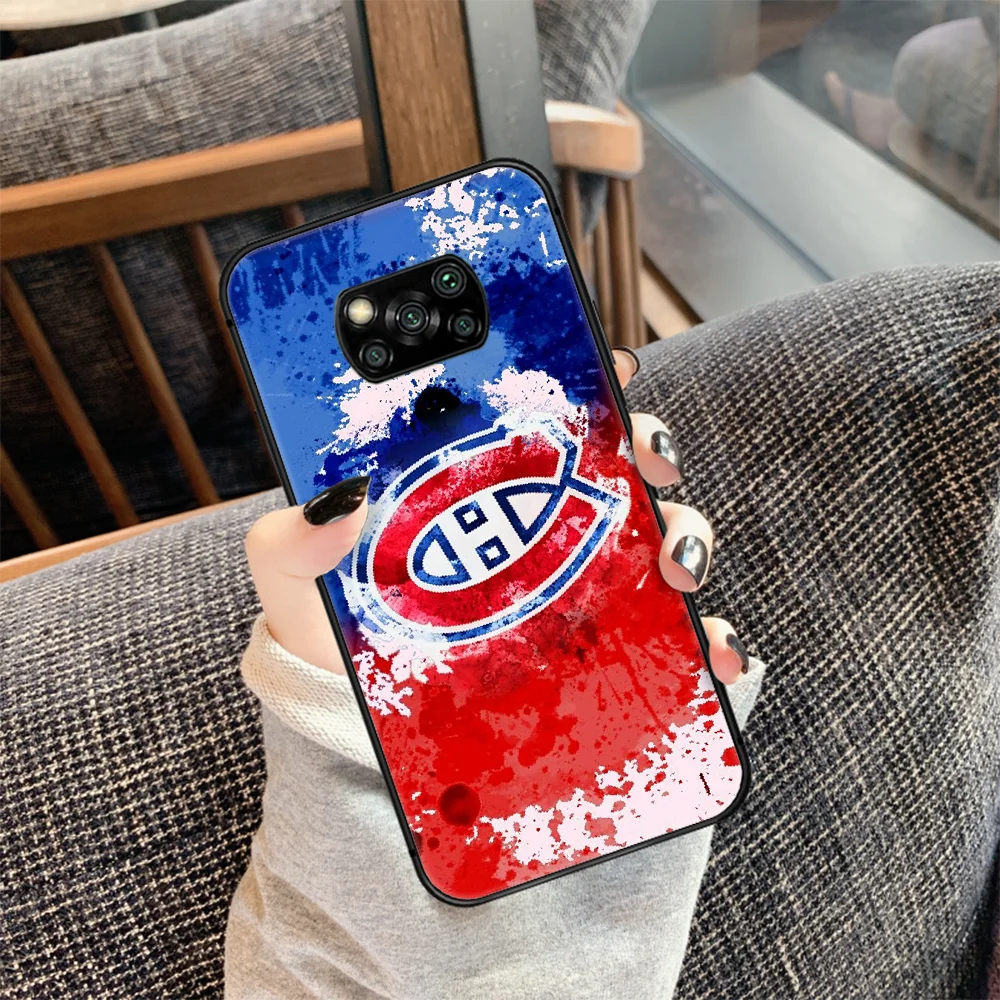 

Montreal Ice Hockey Canadien Phone case Cover Hull For Xiaomi Mi A2 A3 8 9 9T Note 10 Se Lite Pro black Cell 3D Back Trend Etui
