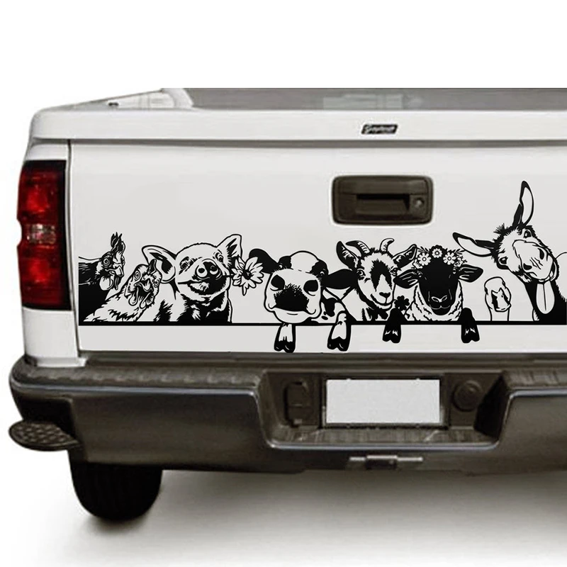 

Наклейка на стену с изображением животных из фермы, грузовика, детской комнаты, свиньи, овечки, осла, курицы, четки, индейки, утки, для дома на ...