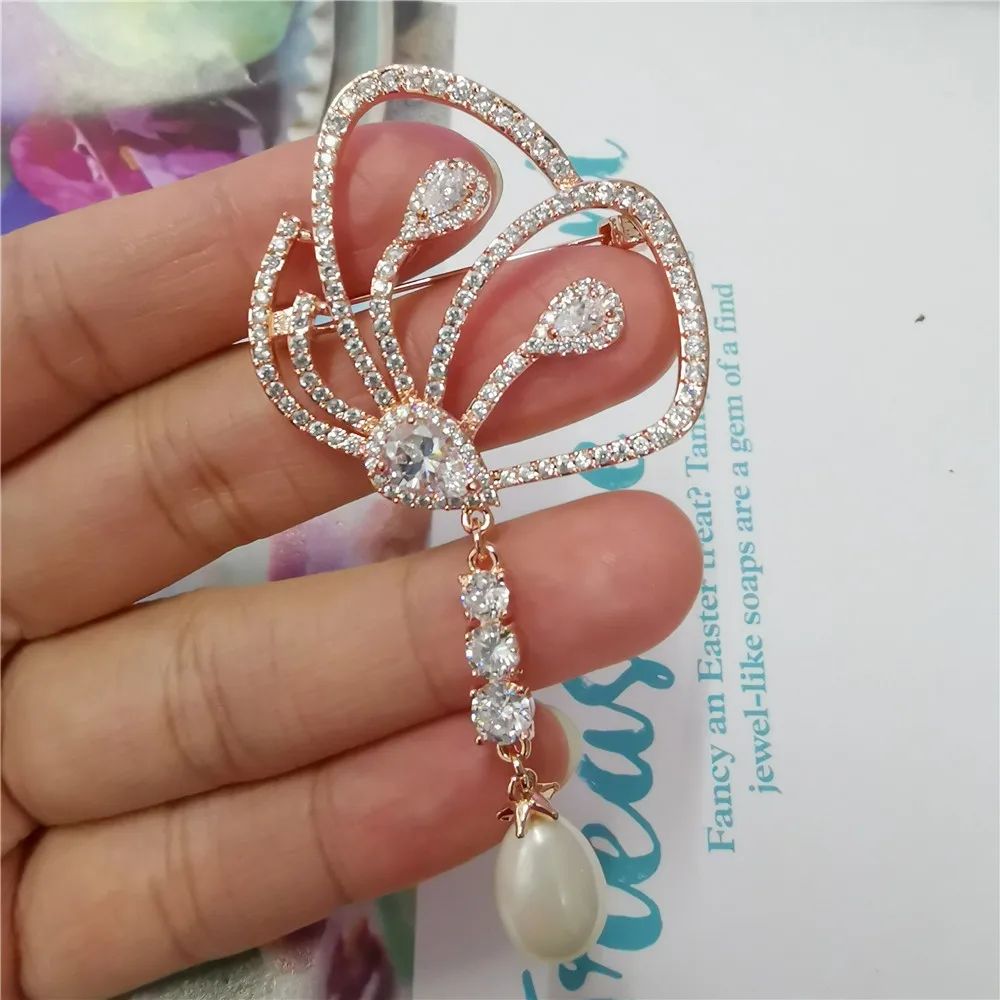 style 3 CINDY XIANG, новинка, кубический цирконий, попугай, ракета, Бабочка, стильные броши, медь, брошь для девушек, модные аксессуары, свадебные украшения - Окраска металла: style 3