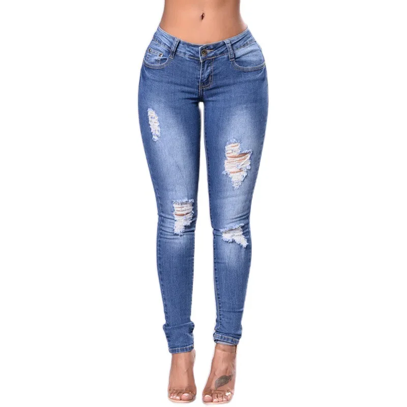 Новинка Женская одежда джинсовые брюки-карандаш/небольшие штаны Вощеные джинсы