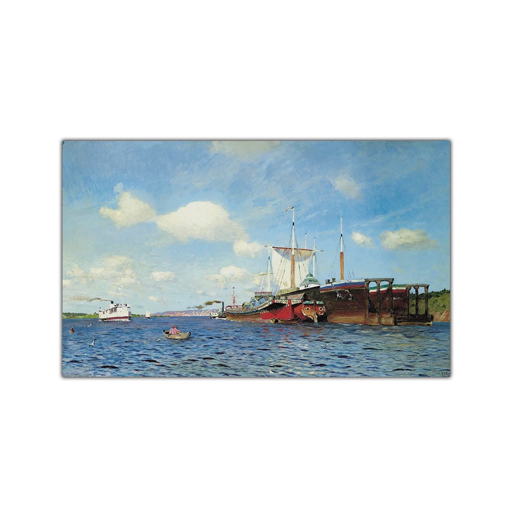 Citon Levitan Isaak Iliich 》 свежий воздух. Volga картина маслом на холсте современный