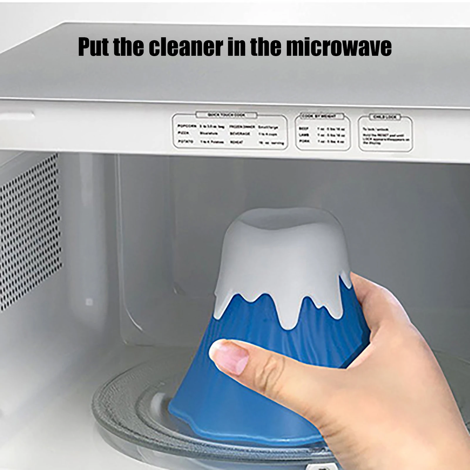 Microwave Oven Cleaner Erupting Volcano Shape Steam Easy Cleaning In Minutes Tool Home Kitchen | Дом и сад