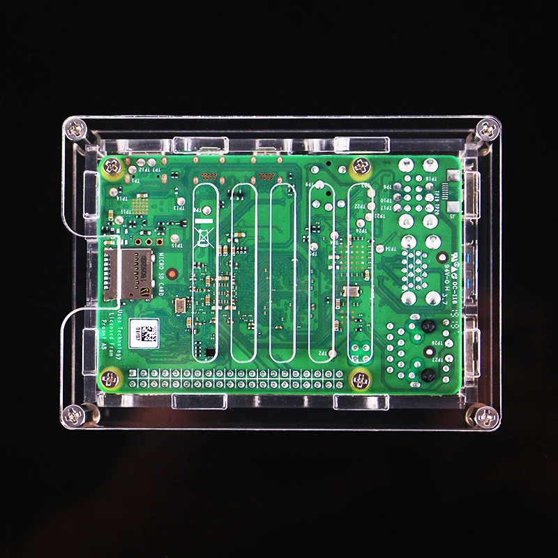 Новый акриловый чехол Raspberry Pi 4 Model B черный синий красный прозрачный корпус