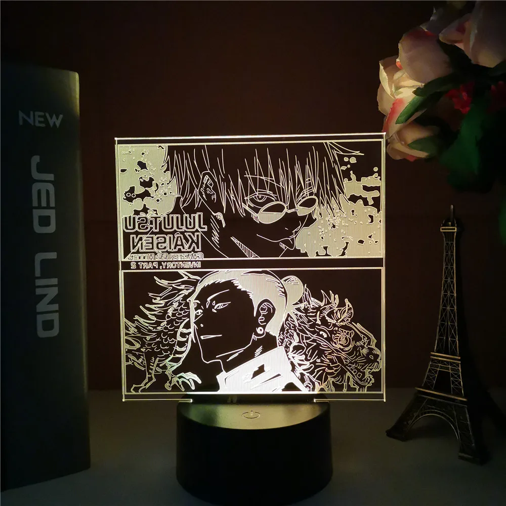 Аниме-лампа juютсу Kaisen светодиодный ночсветильник для спальни Декор ночная лампа