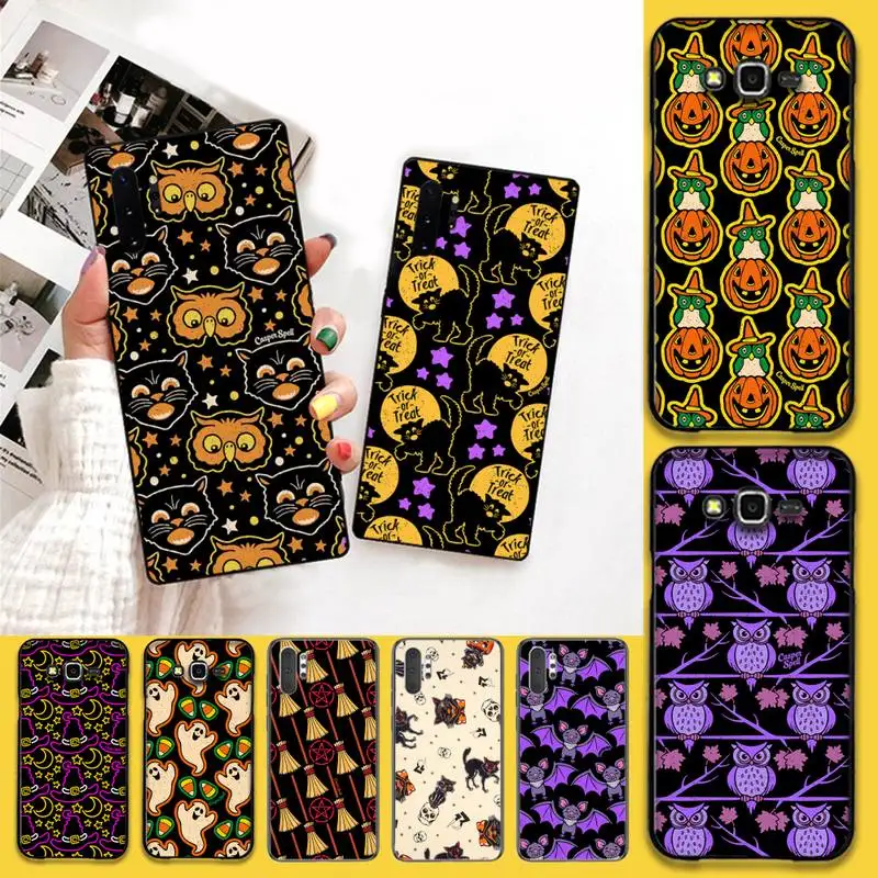 Чехол для телефона YJZFDYRM в стиле ретро на Хэллоуин тыква ведьма кошка Сова Samsung Note 7