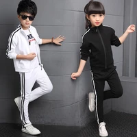 children clothing teenage spring autumn boys girls clothes long sleeve zipper jacketpants 2pcs outfit kids tracksuit 5 14 years