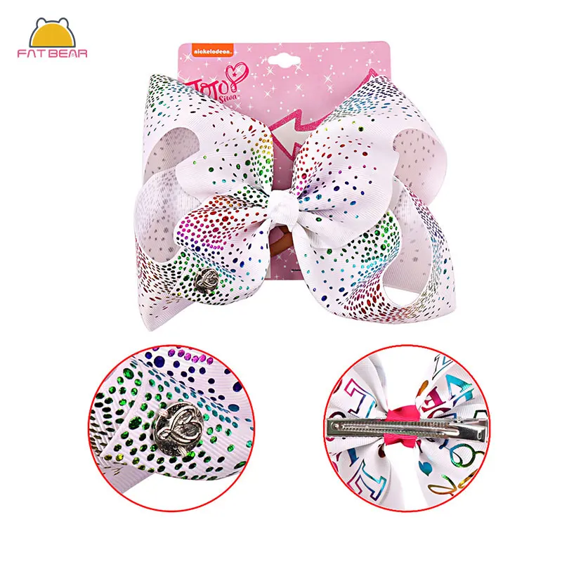 7 &quotбольшой кожаный бант русалки с зажимом для волос девочек Детский милый