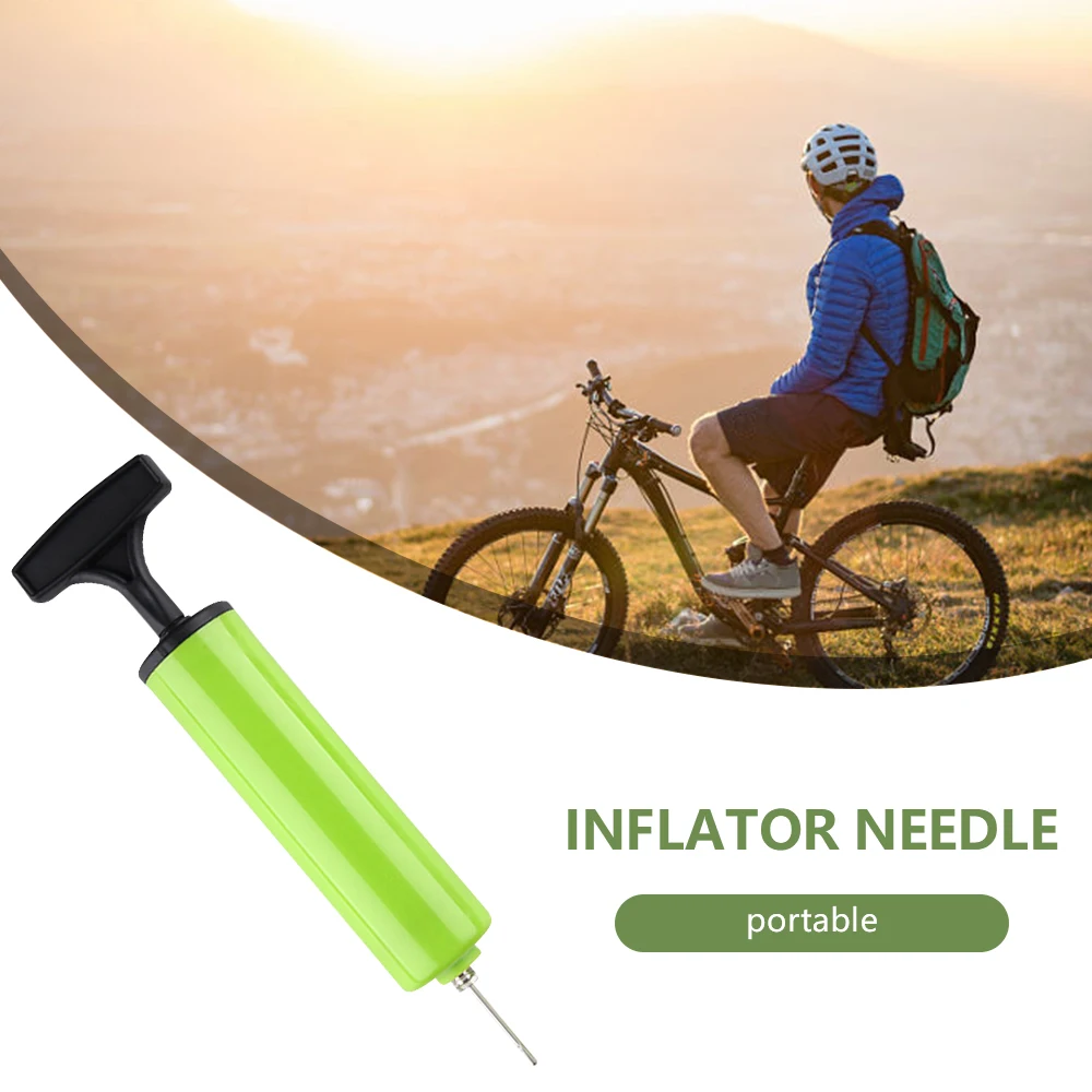 

Portable Air Pump Plastic Football Volleyball Basketball Inflatable Pump With Inflating Needle MTB Road Bike Tire Inflator