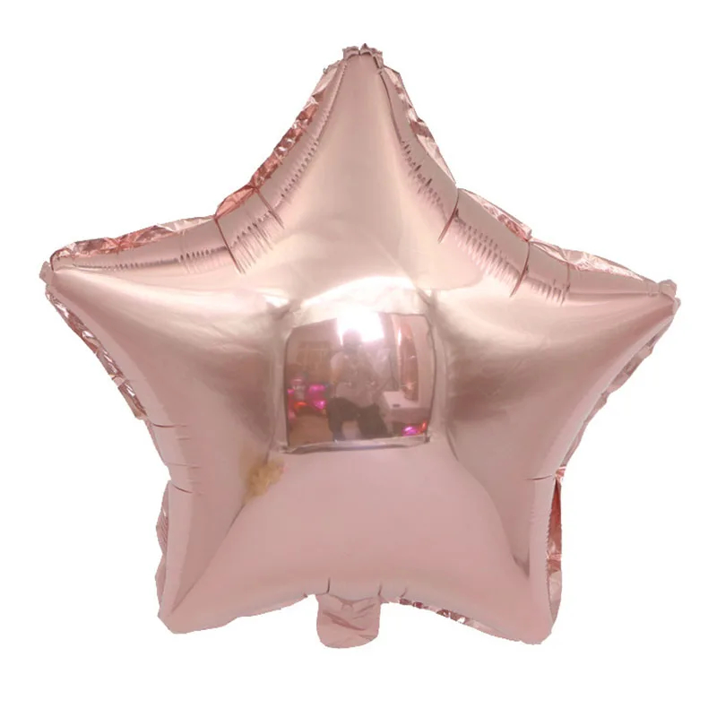 Rose Gold 18 дюймов Многоцветный Металлический Макарон Фольга звезда Алюминий шар Baby Shower праздничные декорации на свадьбу, вечеринку, день рождения макет воздушный шар - Цвет: Rose Gold