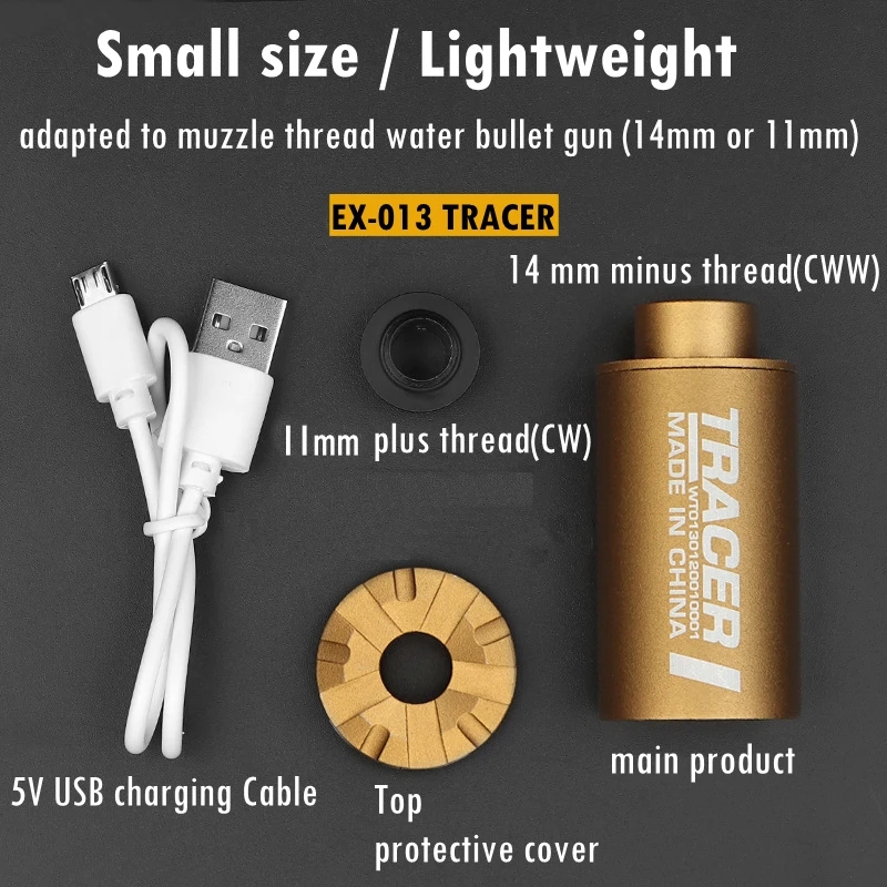 

Auto Tactical Cs Airsoft Tracer Lighter S Tracer Unit for Rifle Pistol 14mm CCW/11mm CW Adapter for BB Shooting Gun Accessories