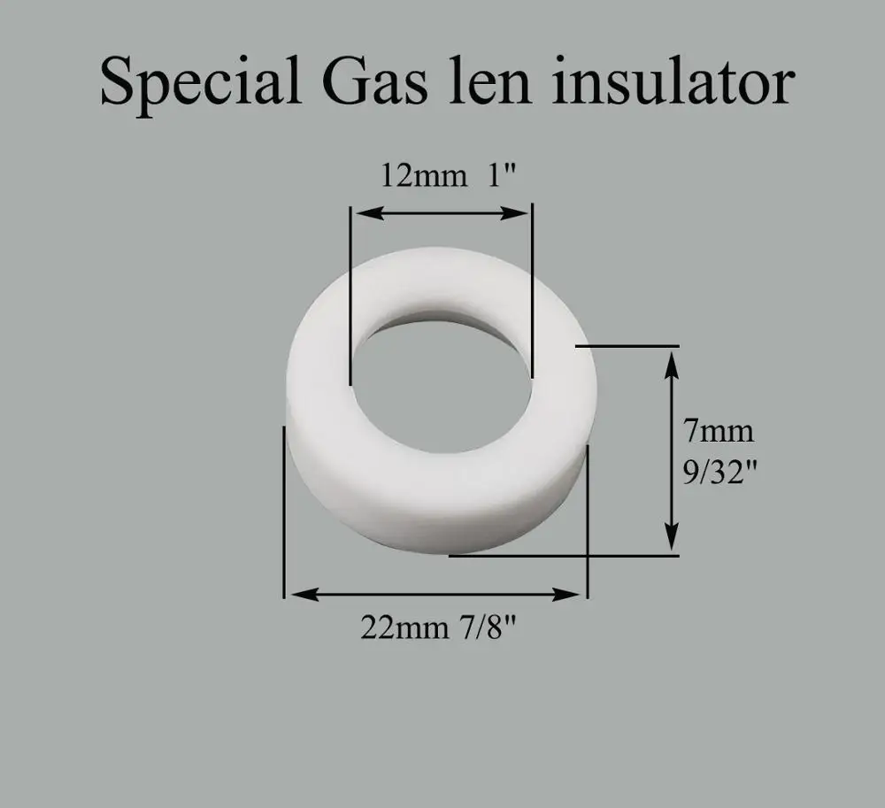 10 шт. газовый изолятор для объектива прокладка чашки подходит WP 17 18 26 TIG сварочный