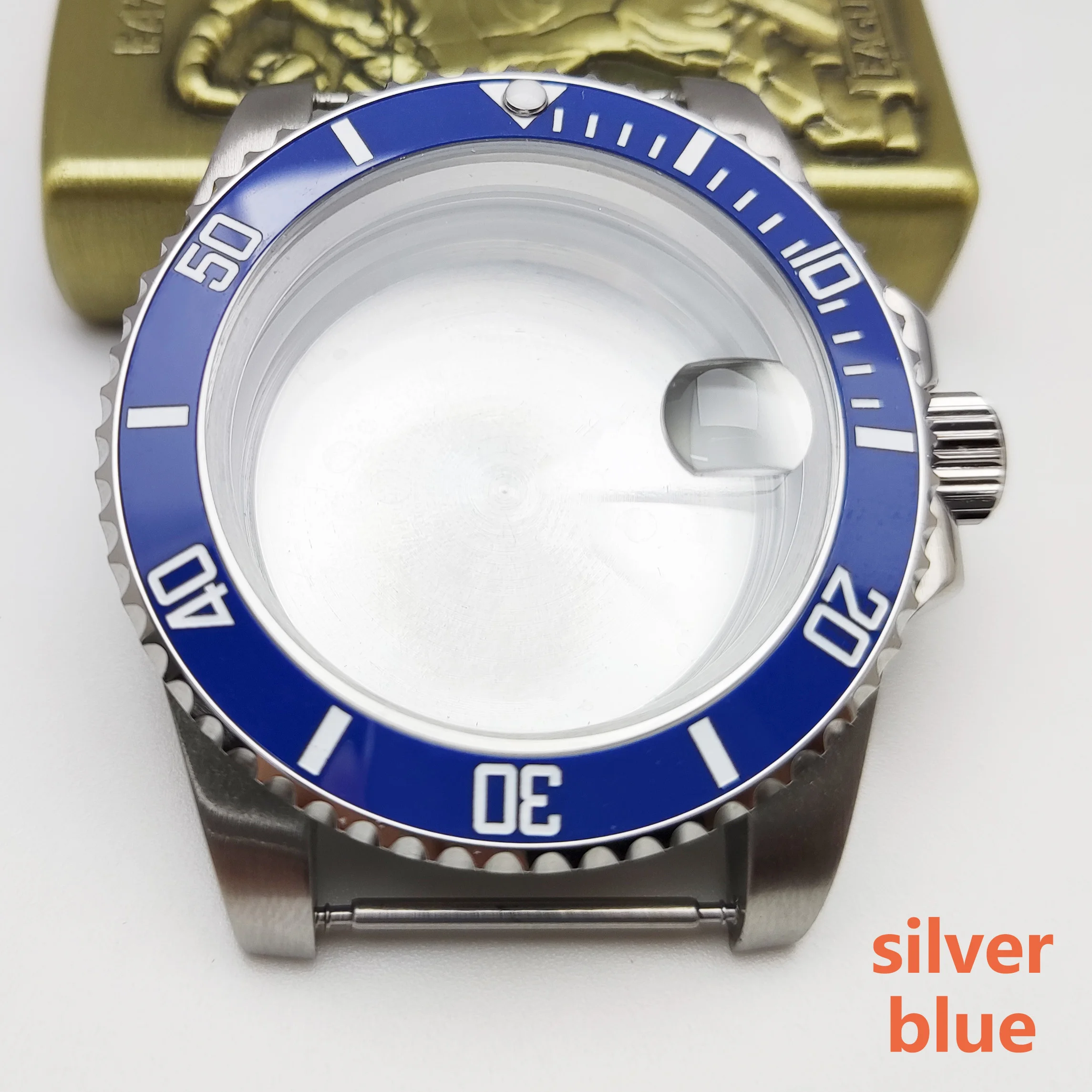 

Silver 40mm Case 316L Stainless Steel Case 10 Bre Water Resistant for NH35/NH36 Case Movement
