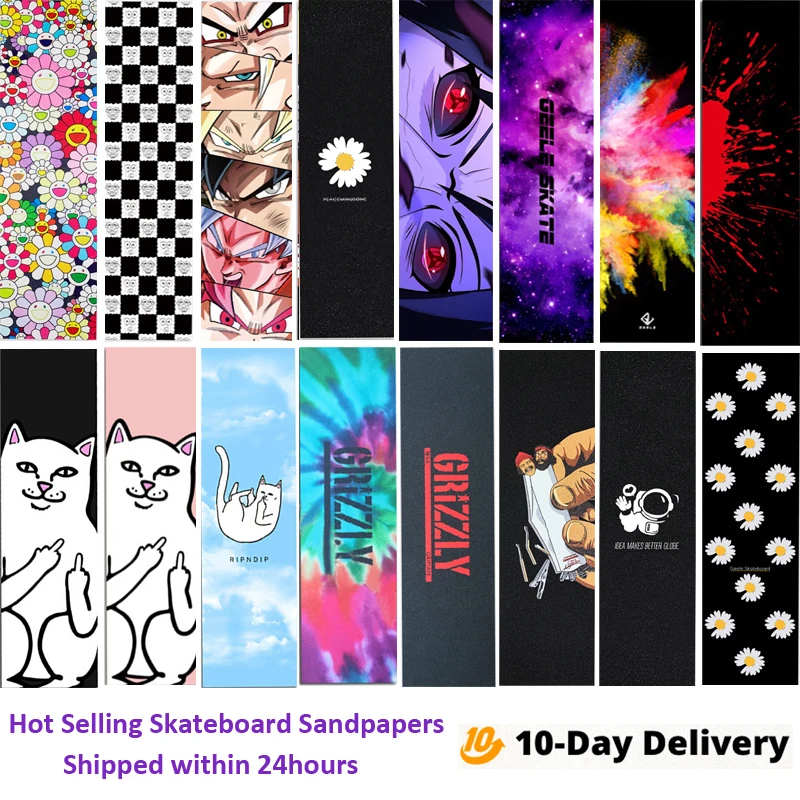 Двойной рокер скейтборд наждачная бумага цифровая струйная Эмери гризли Ripndip