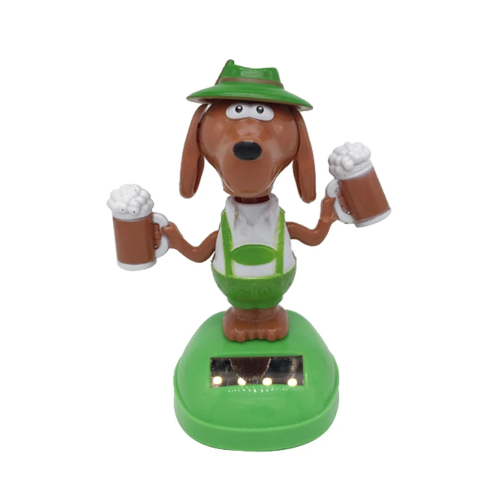 

Cute Dog Popcorn Solar Power Swinging Doll Car Interior Ornament Kids Toy Gift