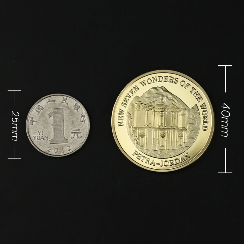 2007 г. Петра Джордан монета New Seven of The World позолоченные памятные монеты с крышкой в