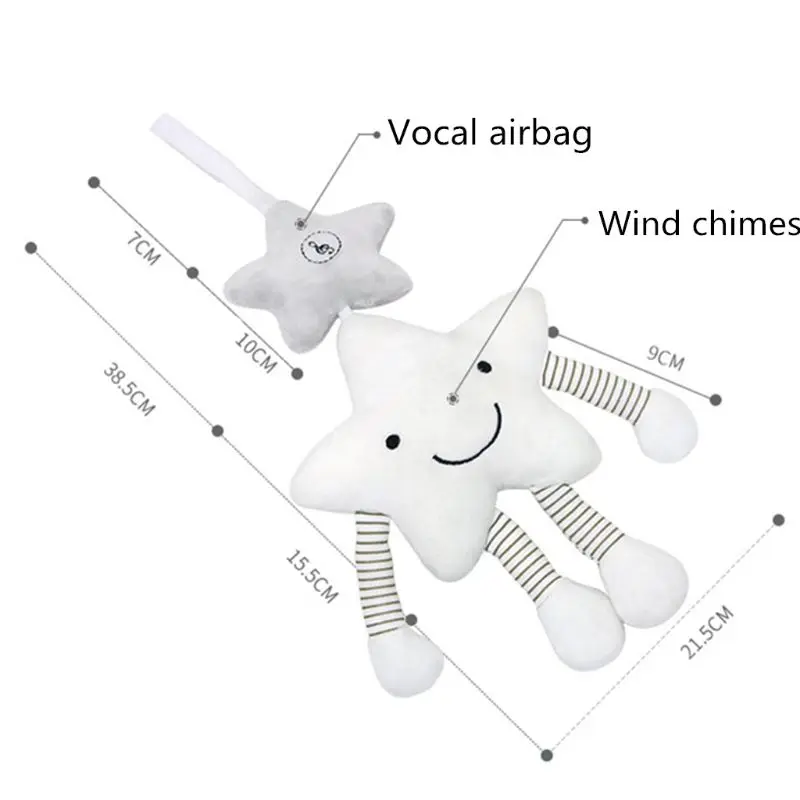 

Music Star Crib Hanging New Baby Toys For Stroller Newborn Rattles Educational Plush Toys