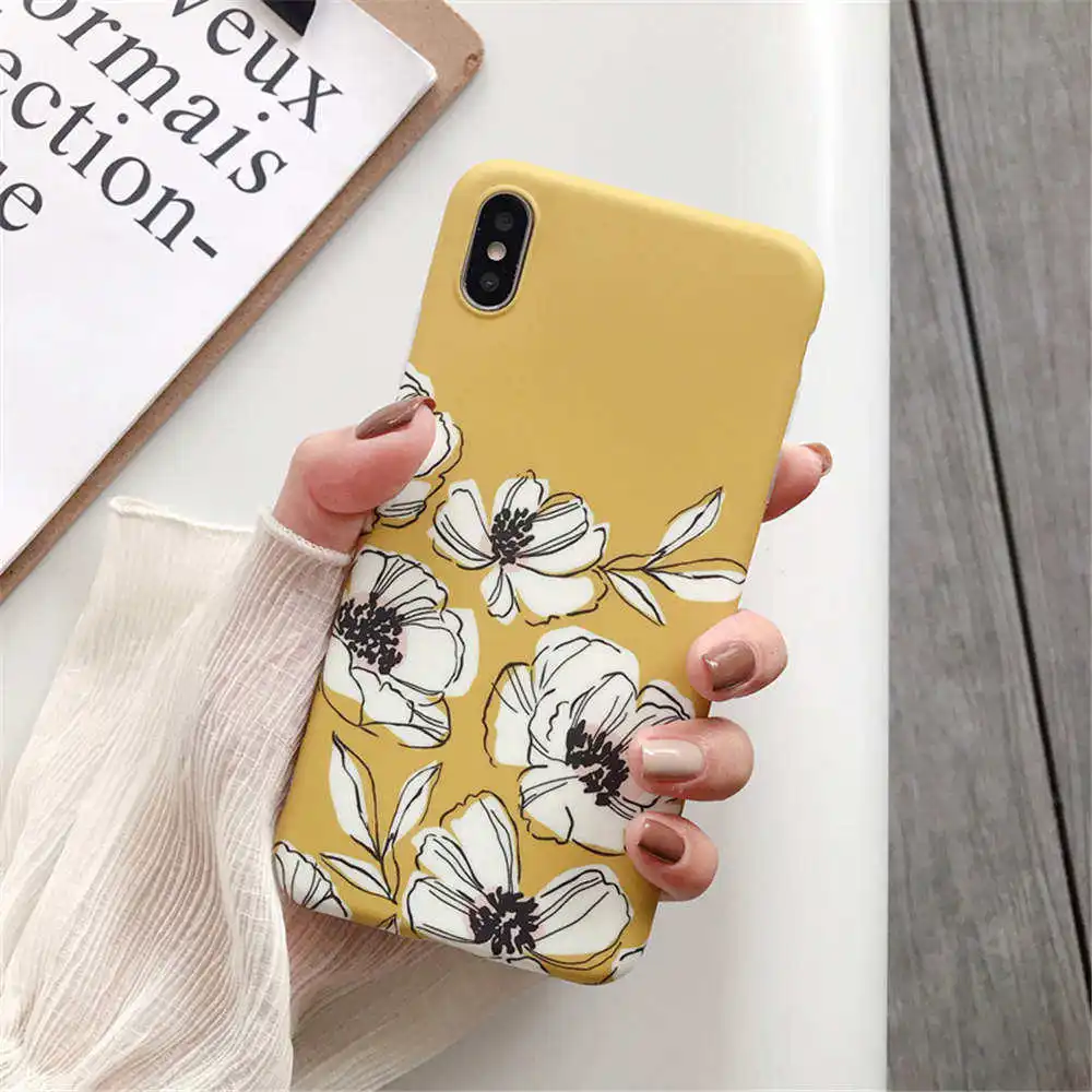 6 Платье в стиле ретро с цветочным узором чехол для iphone X XR 7 8 плюс Чехол Силиконовый мягкий матовый чехол для телефона чехол s для iphone 11 Pro XS Max, 6 S, 6 Plus, чехол Крышка - Цвет: 6