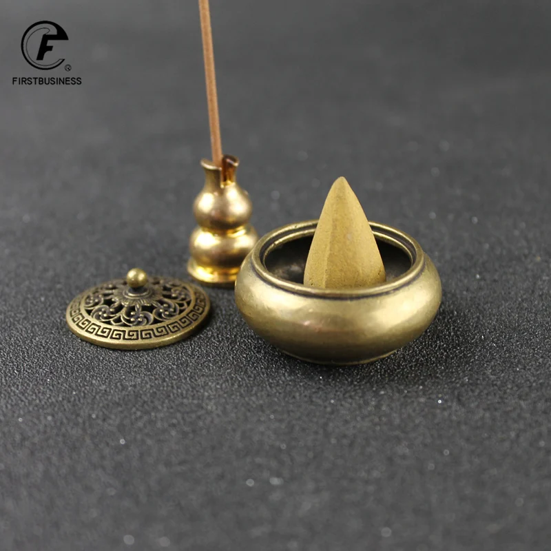 Пальчиковая мини античная бронза китайская кухня курильница для благовоний