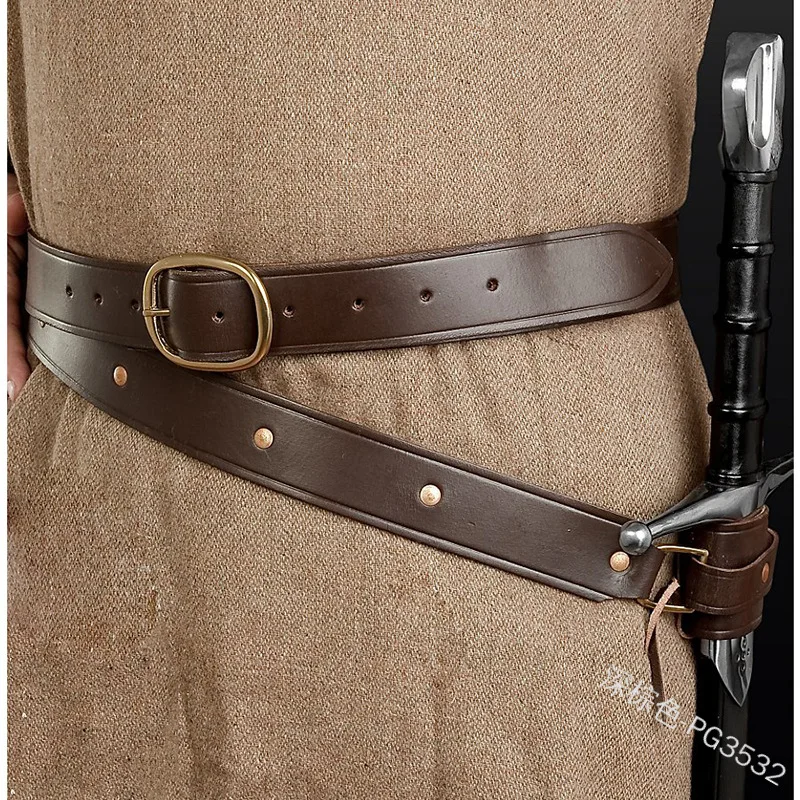 Кожаный ремень для косплея мужчин и взрослых эпохи Возрождения меч из