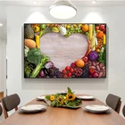 Настенные картины с изображением еды в кухне, настенные плакаты и принты в стиле реалиста, пазл с изображением овощей и любви, современные декоративные картины на холсте