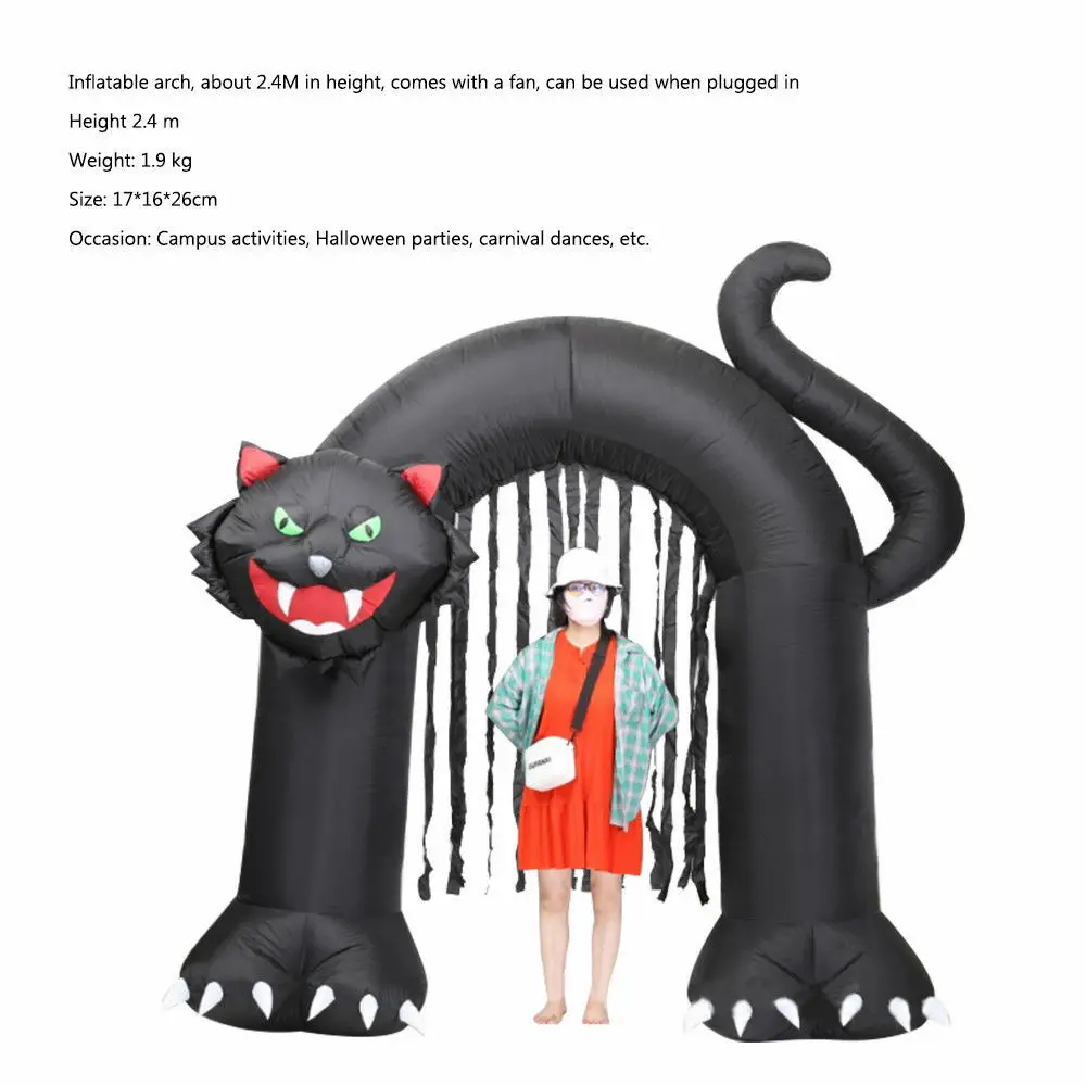 Надувная чёрная кошка в архальном стиле 8 футов высота 2 4 м | Инструменты