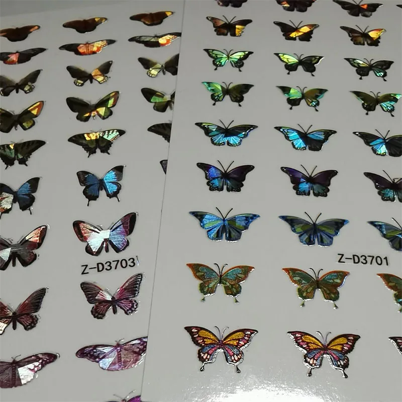 1 лист наклейки-бабочки для дизайна ногтей | Красота и здоровье
