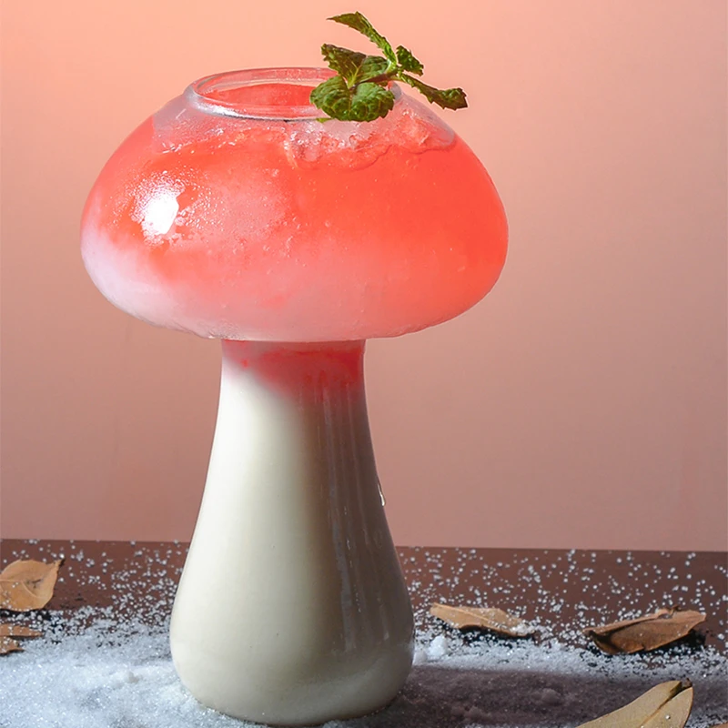 Бокал для коктейлей в форме гриба из молекулярного стекла 3 шт.|Коктейльный