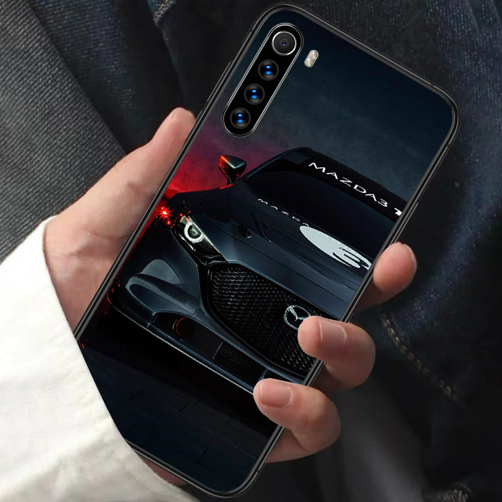 

Sports Car Mazdas Logo Phone Case For XIAOMI Redmi Note 5 7 8 T 9 6A 7A 8A 9S K 20 30 Pro black Hoesjes Tpu Shell Trend Etui 3D