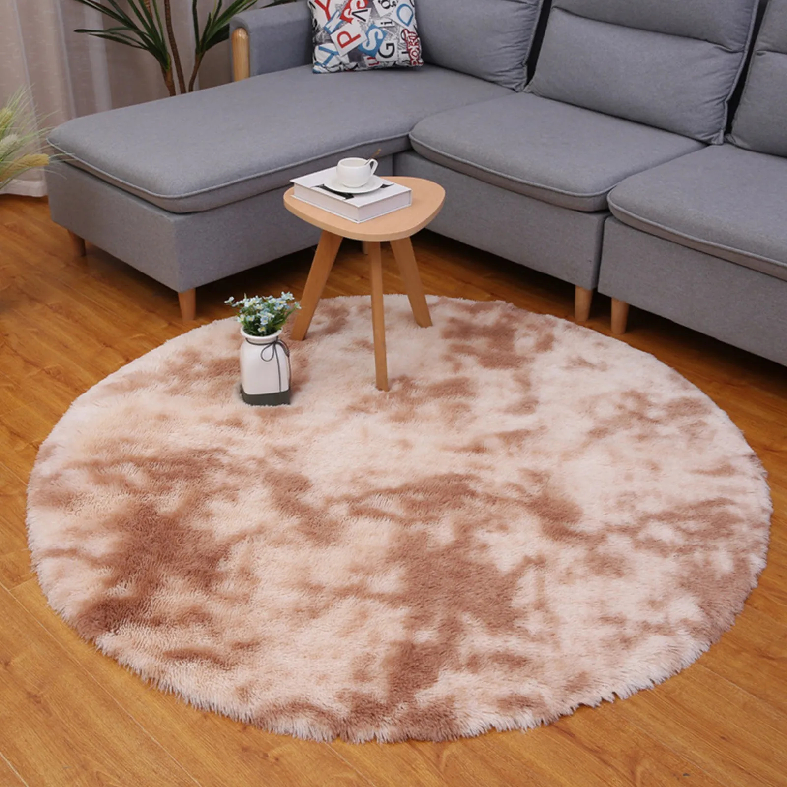80x80 см искусственная шерсть ковры для гостиной украшение дома Круглый