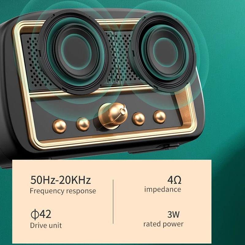 Беспроводные Bluetooth-колонки в стиле ретро портативные креативные подарочные |