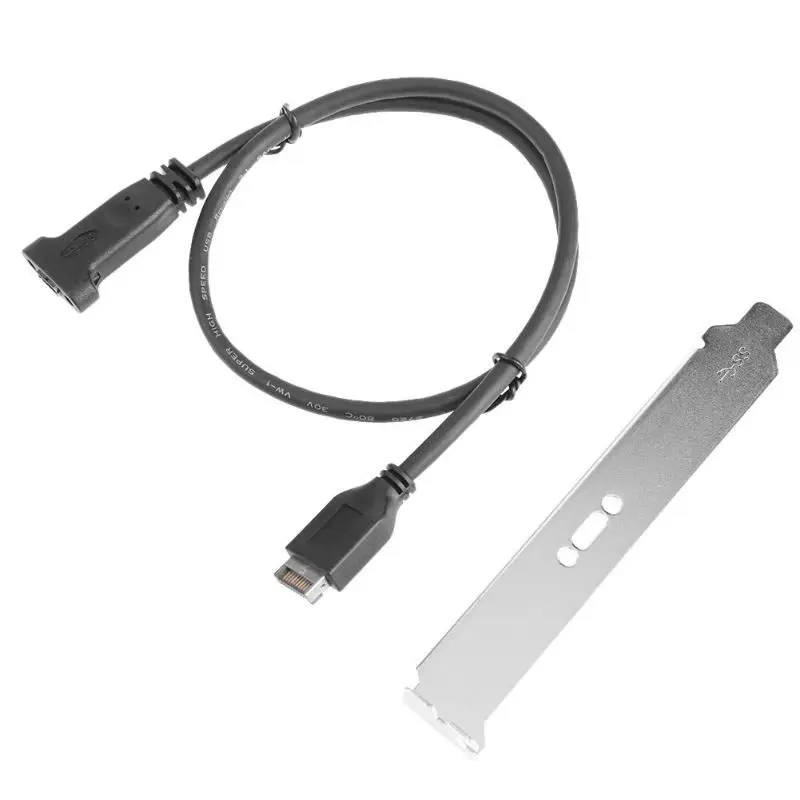 Новый 50 см Usb 3 1 Передняя панель заголовок Type E к C Тип разъем удлинитель провода
