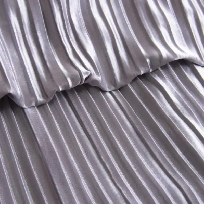 

Mesh Skirt Women's Spring Summer 2021 New Fashion Korean Bead Pleated Beige Black Gray Coffee Soft Girl Sunscreen Clothes