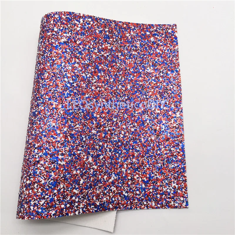 LEOsyntheticoDIY красная синяя и белая объемная блестящая виниловая ткань фетровая