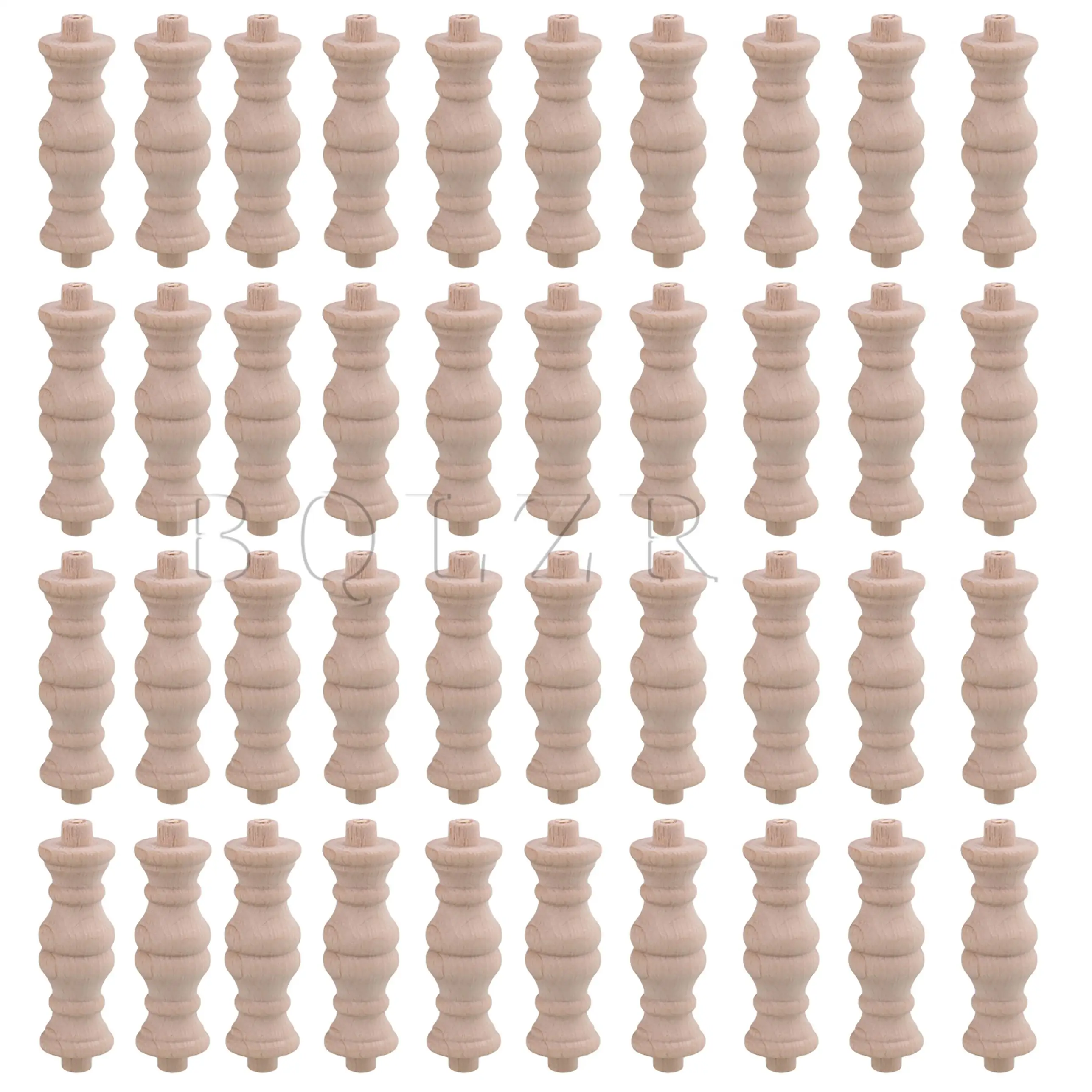 

BQLZR для выведения токсинов, 40 шт деревянные искусные шпинделей для мебели для окон и дверей H-79 Тип 6x1.8cm