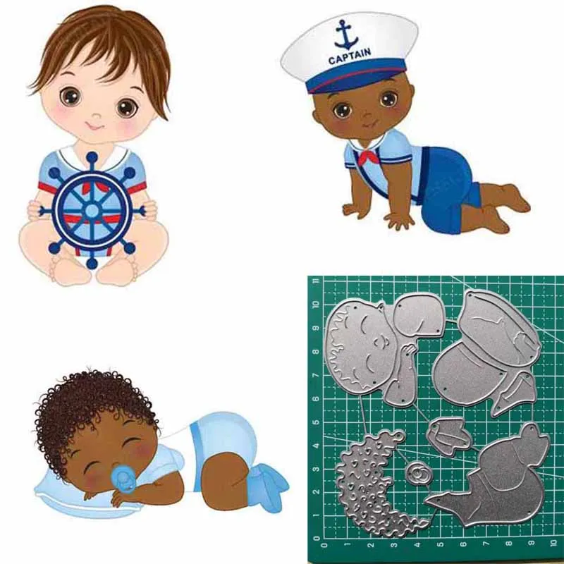 Мальчик Детские металлические режущие штампы трафарет рельефное тиснение для