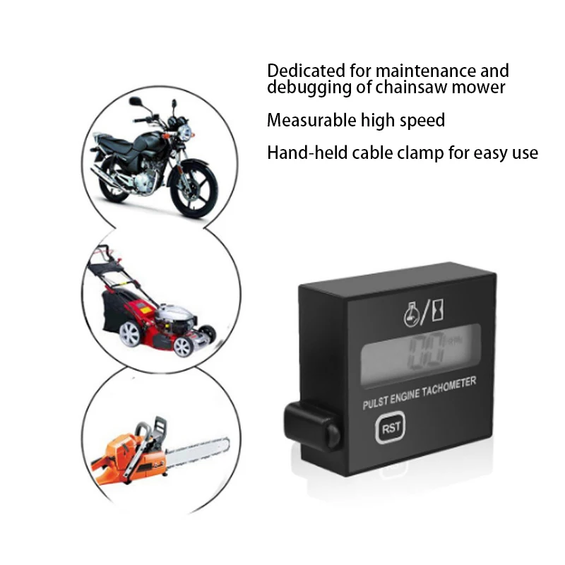 Motorcycle Tachometer for Small Engine Inductive Hour Meter Chainsaw Marine ATV UTV | Автомобили и мотоциклы