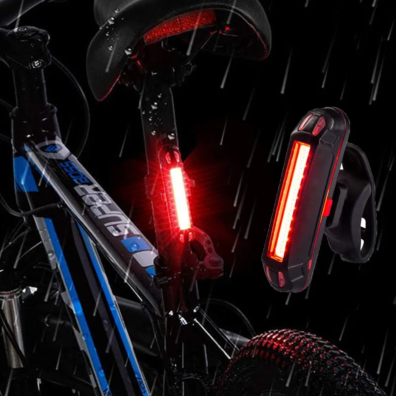 

Bike Riding Rear Light IPX-5 Waterproof Light LED USB Rechargeable Mountain Bike Cycling Light Taillight Safety Warning Lamp