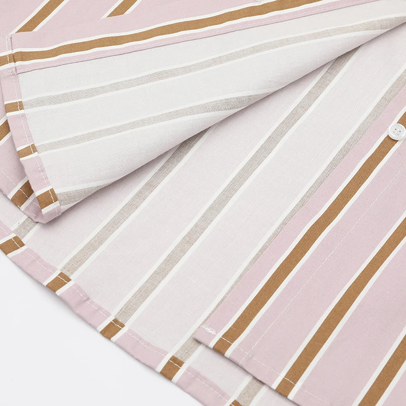 

[EAM] 2021 New Spring Autumn Lapel Long Sleeve Red Striped Printed Letter Big Size Shirt Women Blouse Fashion Tide JQ226