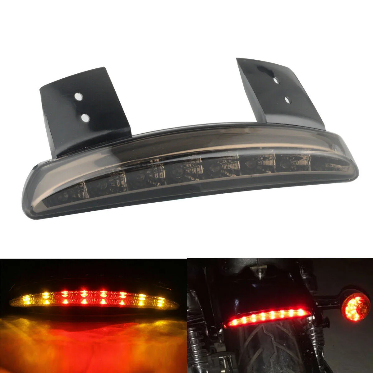 

DC 12 В дым светодиодный мотоциклетный поплавок Чоппер Cafe Racer Задний сигнал поворота Стоп светильник для Harley Touring Sportster XL 883 1200