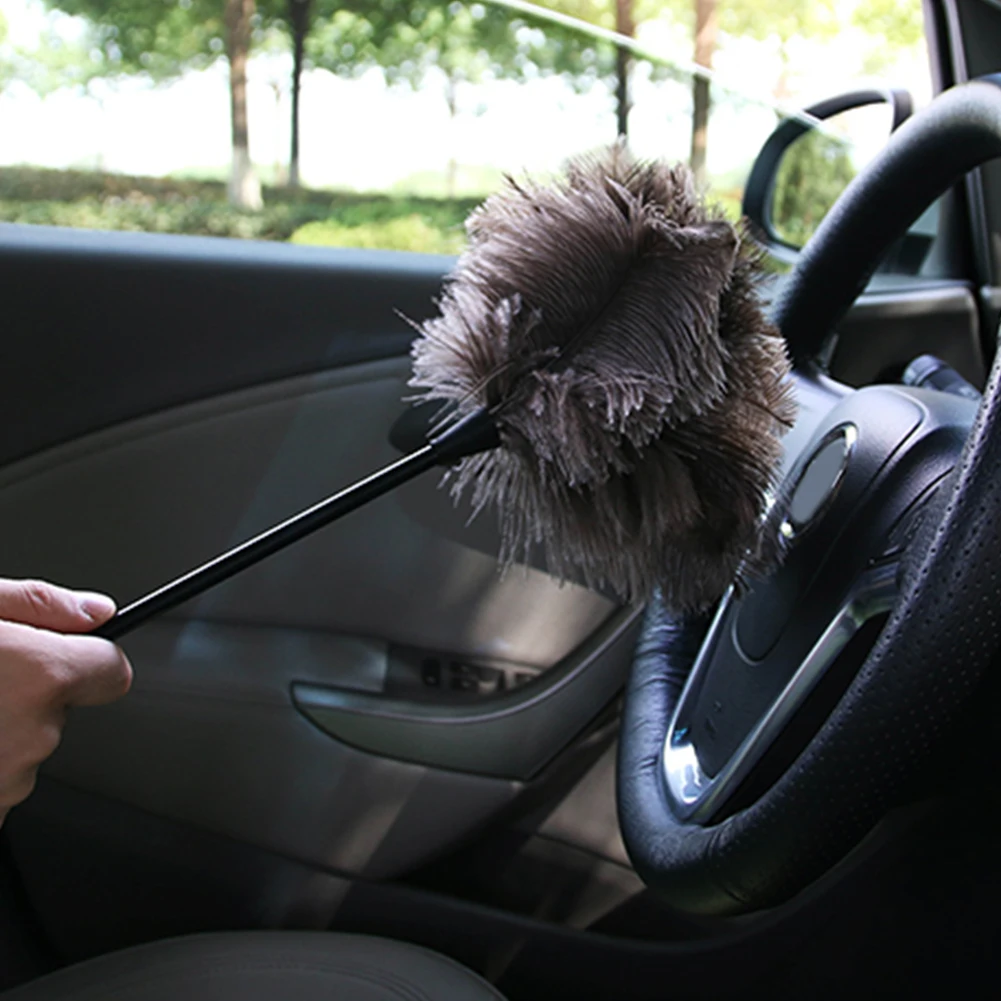 

Щетка для мытья окон с длинной ручкой и искусственными перьями