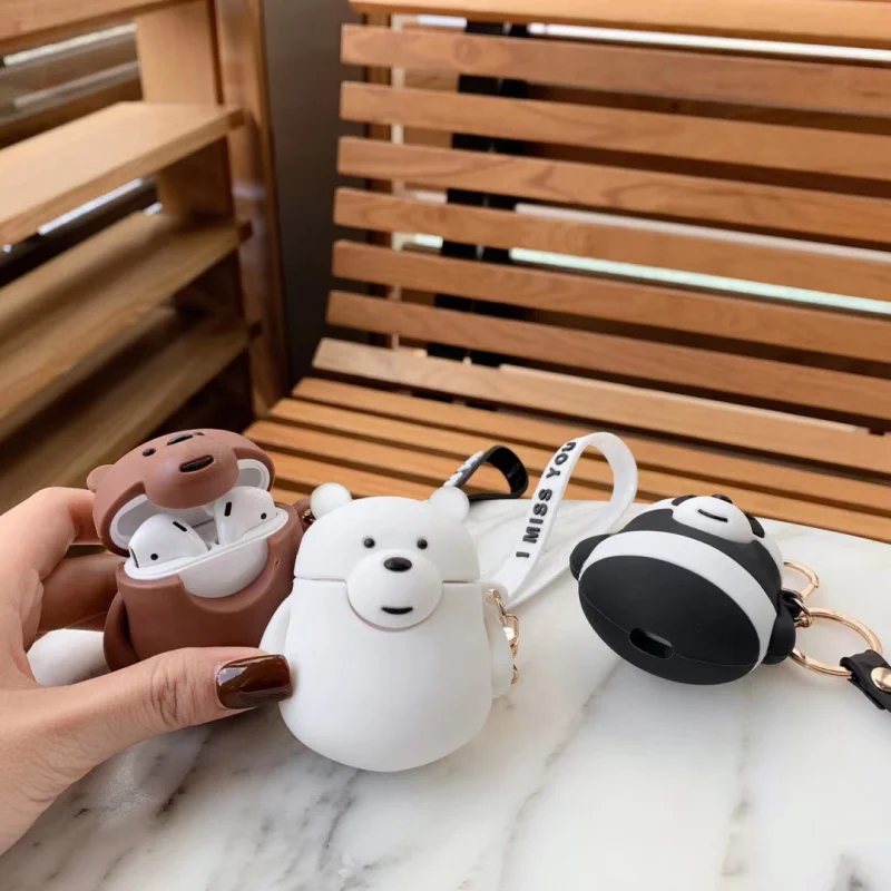 Силиконовый чехол для AirPods милый с японским мультяшным рисунком наушников Apple