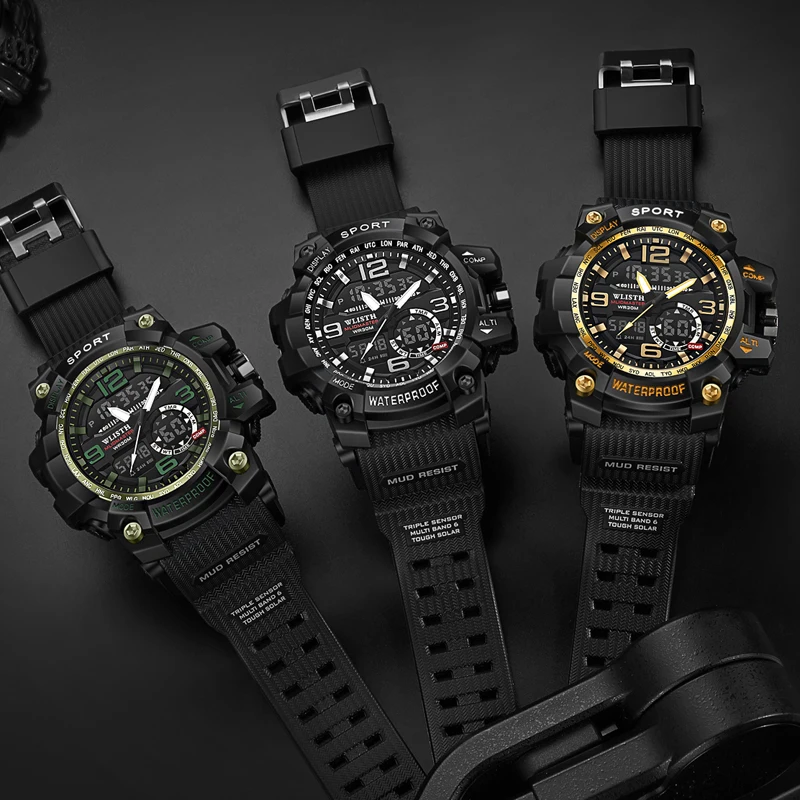 

Mens Watch Military Multifunction Waterproof Sport Wrist Watch Digital Stopwatches For Men Military Watches